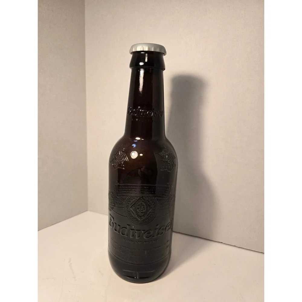 Budweiser Happy‎ Holidays Clydesdales Beer Bottle Collectible Empty Amber Glass